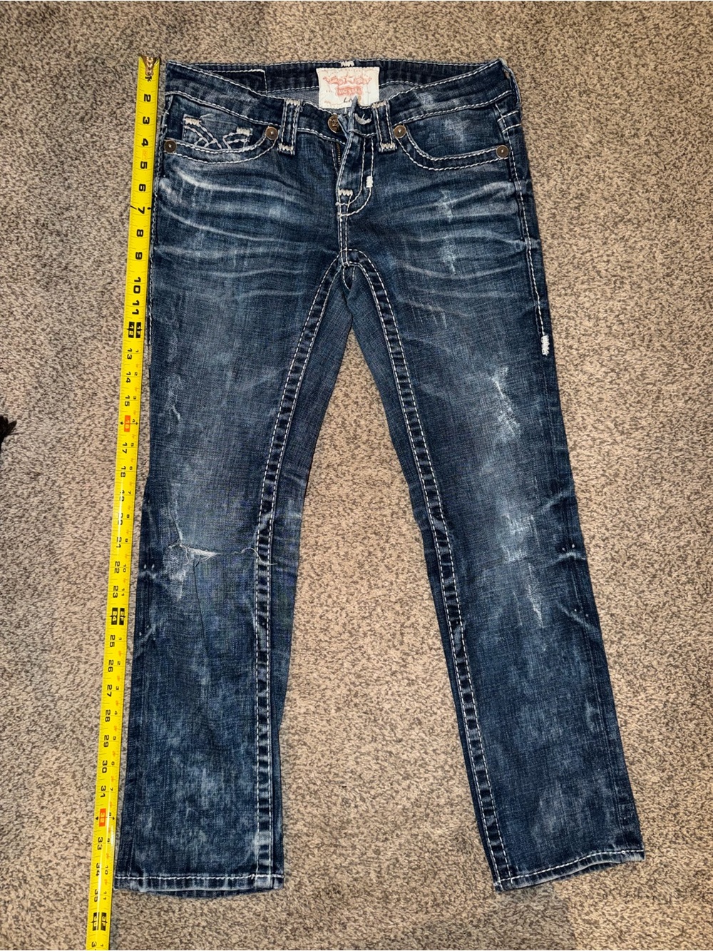 Big Star Liv Washed Blue Straight Jeans